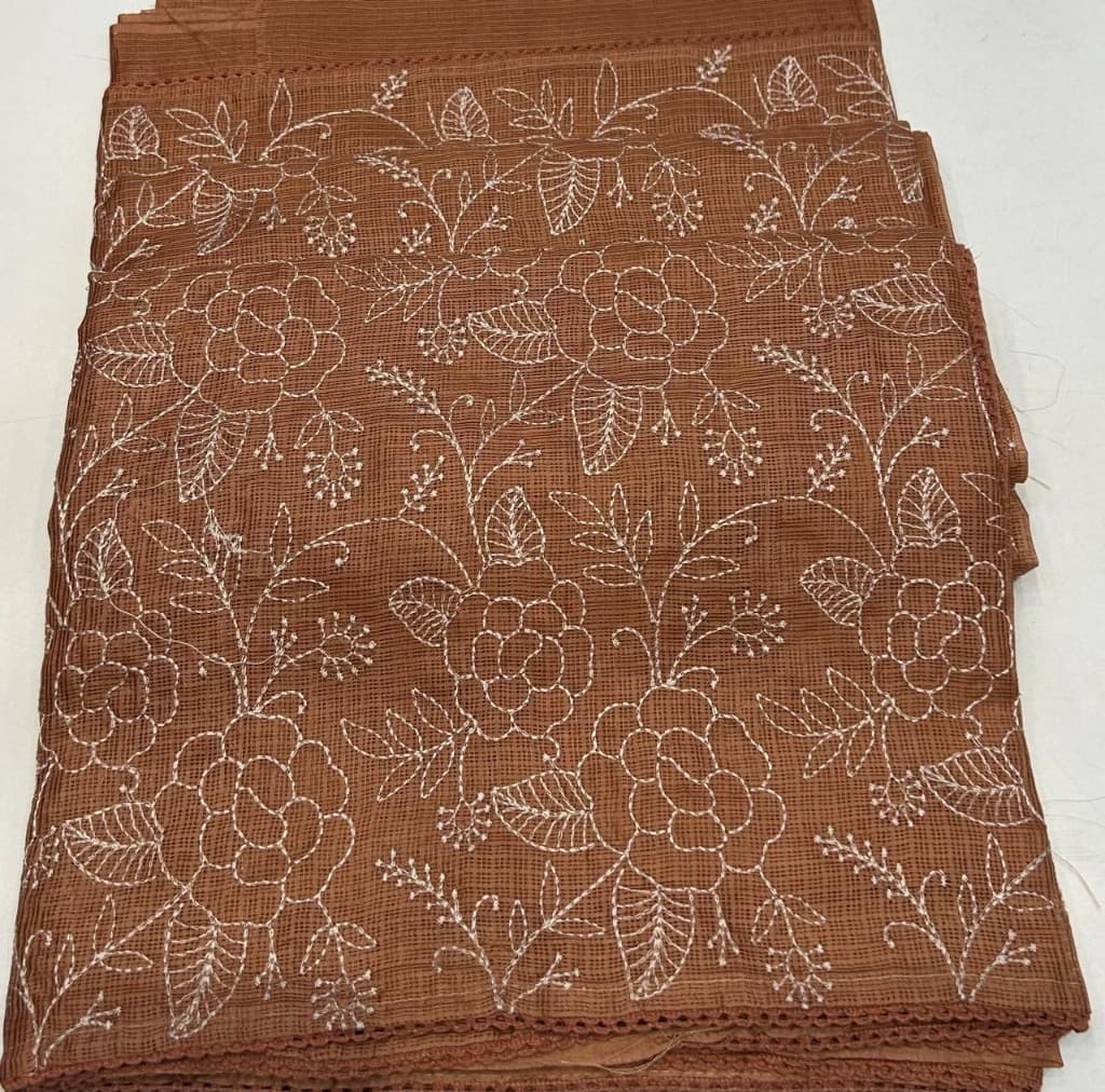 Agnika Boutique Premium Saree - Cocoa Blossom Fabric